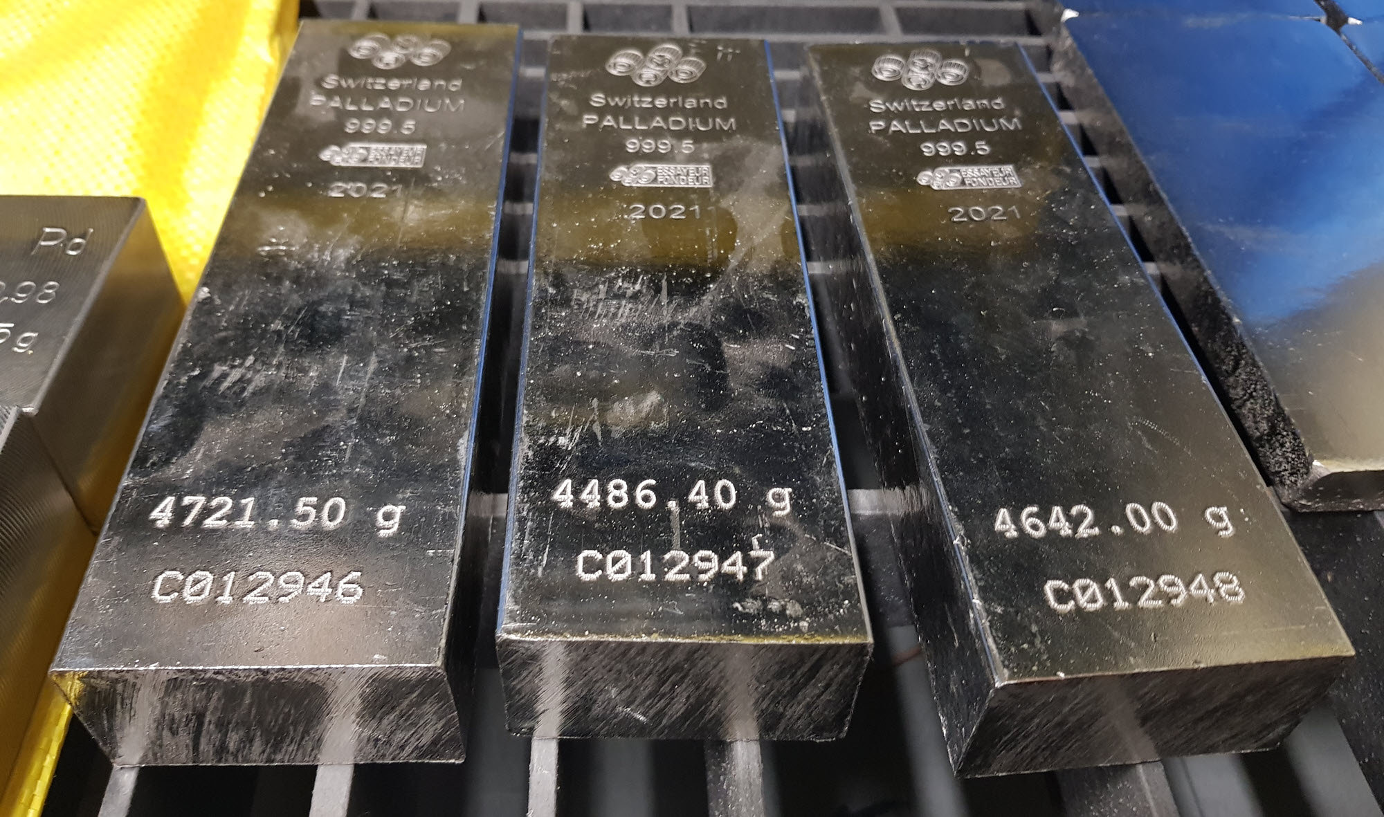 Palladium wholesale bars within a vault Palladium wholesale bars within a vault