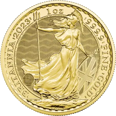 1oz Gold Britannia (2023) - Fine Gold Content 31.104 grams