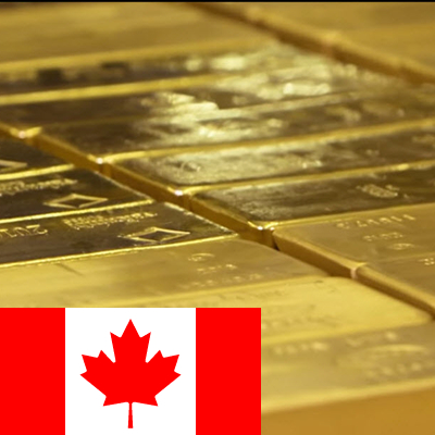 Gold bars stored in an LBMA approved vault in Toronto