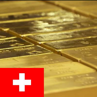 Gold bars stored in an LBMA approved vault in Zurich