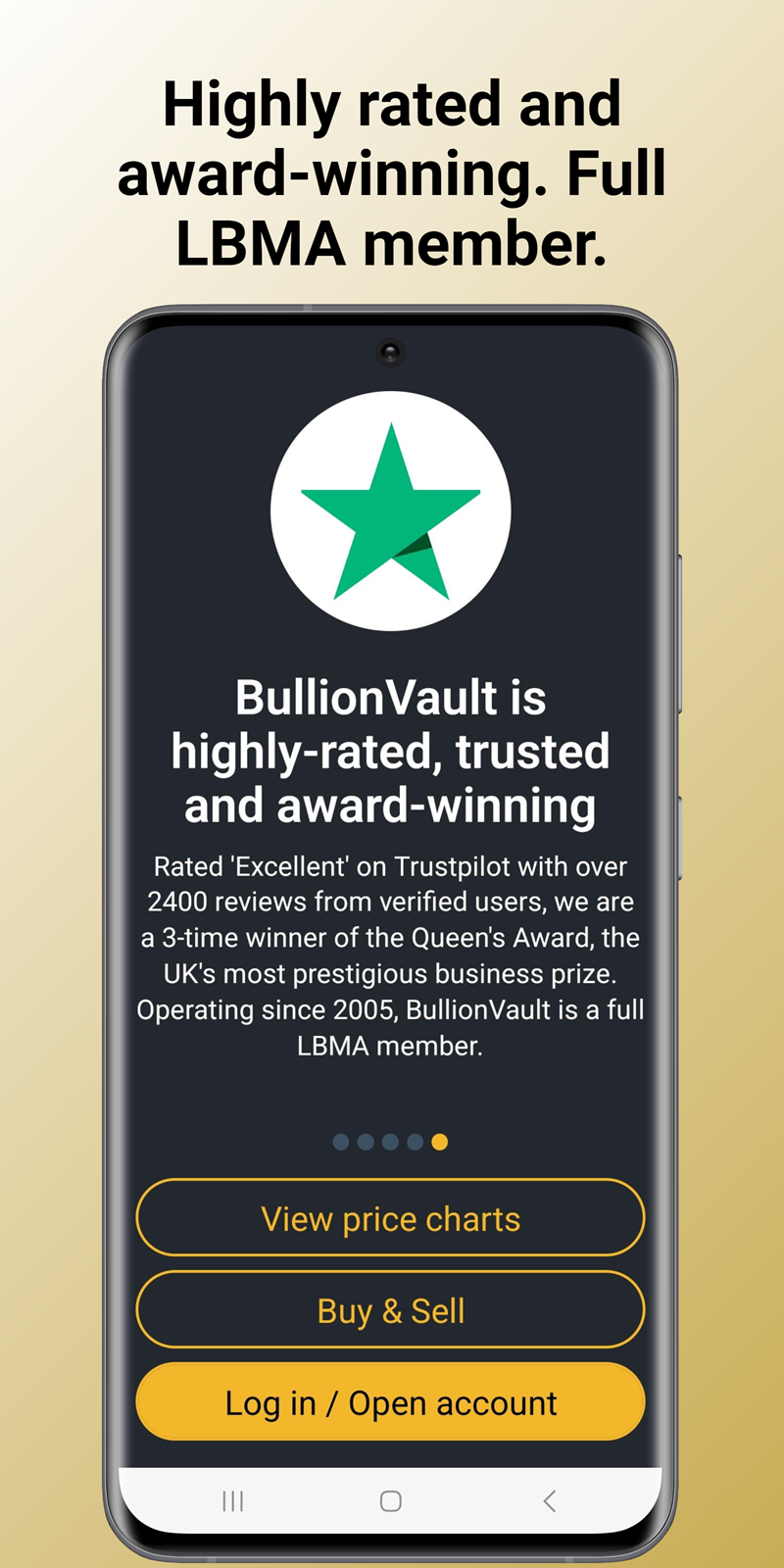 Highly rated and award-winning. Full LBMA member.