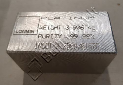 Platinum bar manufactured by LPPM approved refinery Lonmin Platinum bar manufactured by LPPM approved refinery Lonmin